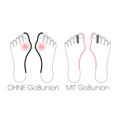 Gobunion Hallux Fütlinge with integrated toe spreader, size 35-38
