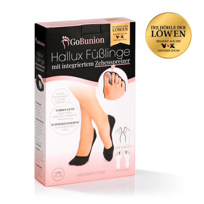 Gobunion Hallux Fütlinge with integrated toe spreader, size 35-38